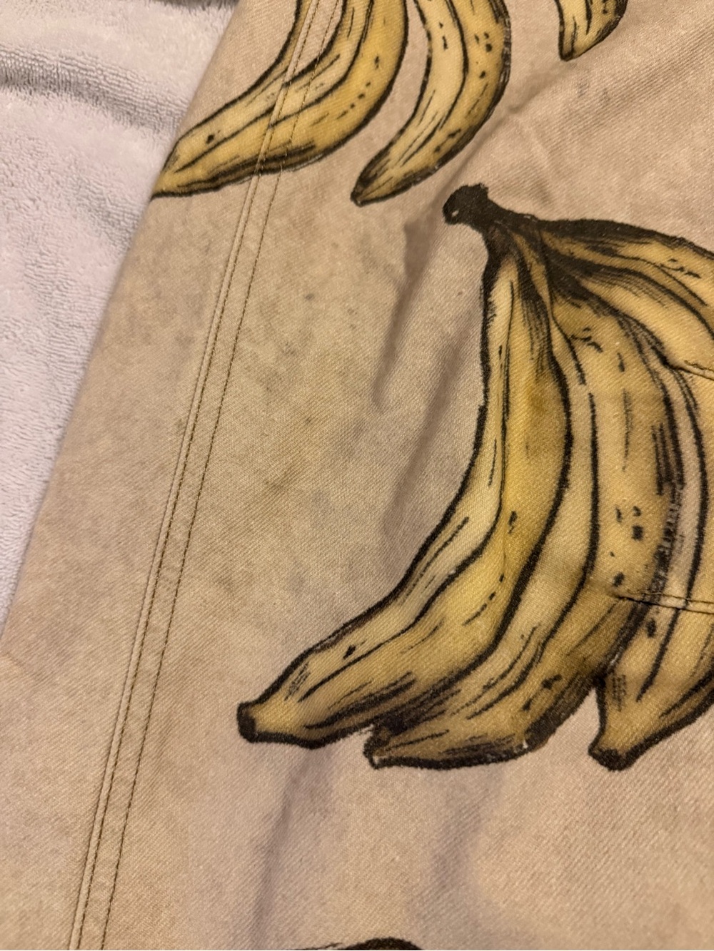 NWOT FREE PEOPLE We The Free Good Luck Printed Barrel Jeans - Go Bananas - Picture 6 of 9